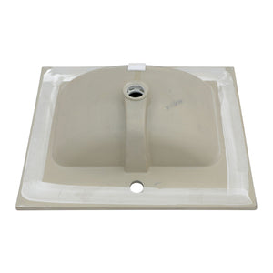 Rectangular Single Vanity Top With 1 Faucet Hole And Overflow Ceramic