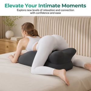 27° Ergonomic Memory Foam Support Pillow for Couples - Grey