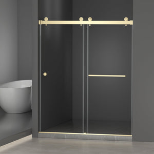 Frameless Shower Door with Double Sliding Design