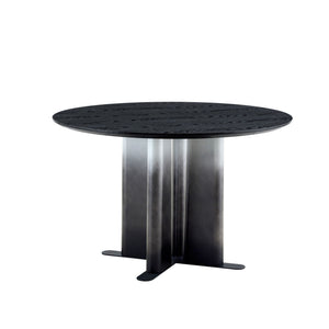 Round Dining Table With Cross Base, Modern Home Furniture