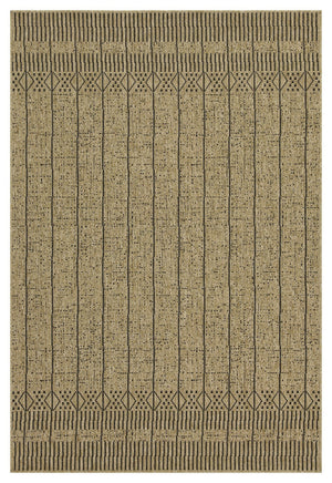 Earth GC_NTL1008 Jute/Black 5 ft. 3 in. x 7 ft. 3 in. Area Rug