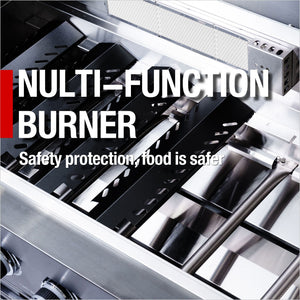 NL-4B02-W Four Burner Gas Grill, 48000 BTU Stainless Steel Built-In Grill