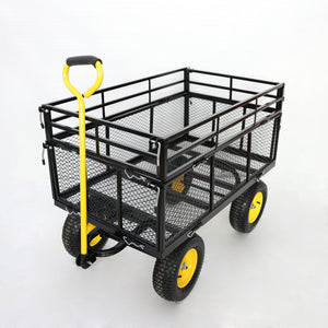 Wagon Cart Garden Cart Trucks Make It Easier To Transport Firewood Yellow+Black