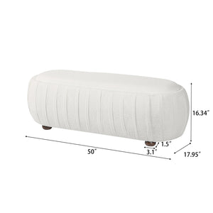 Upholstered Ottoman, Oval Shape