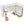 Full Size Loft Bed With Desk And Shelves, 2 Built In Drawers, Storage Staircase - Natural / White