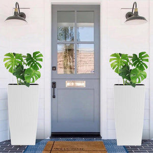 30 in Tall Large Flower Pot Planter with Self-Watering Drainage Holes