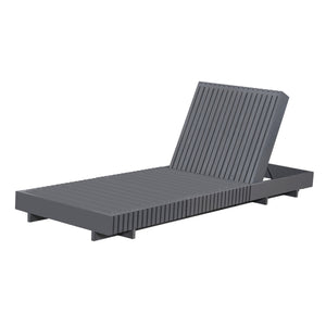 Dark Acacia Wood Chaise Lounge