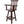 Rustic Bar Stool, Fir Wood Construction, Wide Armrest
