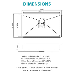 Undermount Sink Low Depth Single Bowl