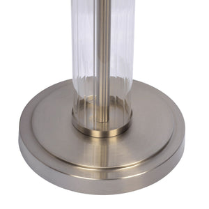 Echo - Table Lamp With On / Off Switch Clear Body Base - Clear / Silver / White