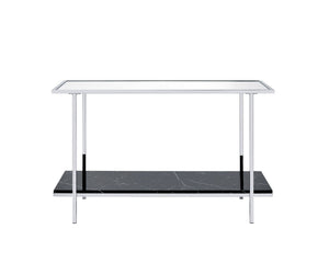 Angwin - Mirrored Faux Marble Console Table - Multi