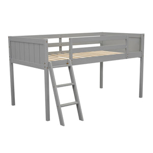 Low Loft Bed With Adjustable Ladder