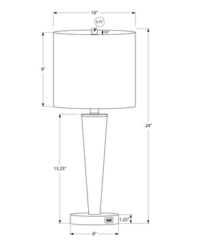 Contemporary Table Lamp Set of 2 with USB Port