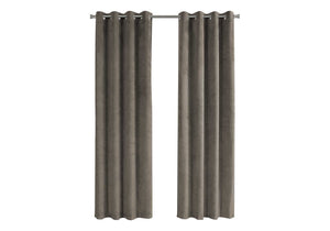 2 Pieces Set Room Darkening Curtain Panels with Grommet - Contemporary Style
