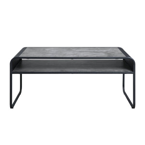Raziela Concrete Coffee Table - Black / Gray