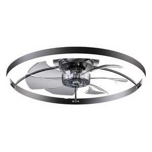 Smart Ceiling Fan with LED Light, 7 Blades Modern Metal Design