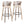 Cosini - Mid Century Modern Fixed Height, Barstool & Swivel And Round Footrest (Set of 2)