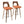 Trilogy - Mid Century Modern Barstool (Set of 2)