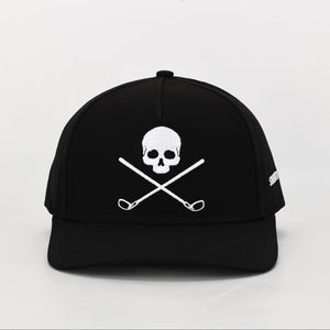 Skull And Crossbones Black Golf Hat
