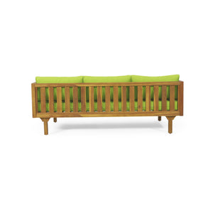 Claremont 3 Seater Daybed Teak Acacia Wood Water Resistant Cushions