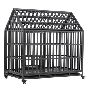Heavy Duty Dog Crate Lockable Wheels