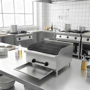 24 Inch Commercial Gas Lava Rock Charbroiler