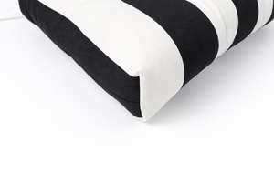 Outdoor Chair Cushions Set of 8 - Black/White Striped