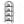 Tall 4 Tier Arched Open Bookshelf Storage Rack - Black