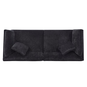 83.50" Modern Flared Arms Sofa (Black)