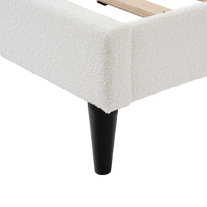 Lambswool Petal Headboard Bed Frame