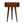 Solid Wood Chestnut Semi Circle Nightstand, 1-Drawer, Nordic Legs
