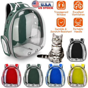 Pet Backpack Carrier Ventilate Transparent Backpack Travel Breathable Astronaut Cat Carrier For Puppies Cats Dogs Under 13LBS