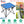 2Pcs Foldable Camping Table Portable Picnic Table Lightweight Travel Desk with 2 Cup Holders/Table Carrying Bag