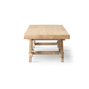 Hawthorne 48' Solid Reclaimed Elm Rectangular Trestle Coffee Table