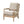 Arm Chair With Open Back Spindle Design, Padded Armrests