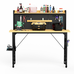 71" Adjustable Workbench with Pegboard