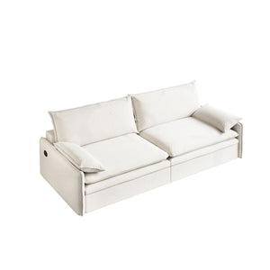 4 Seat Convertible Sleeper Sofa Bed, Modern With Storage