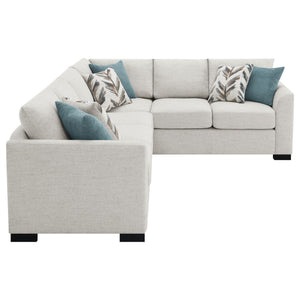 Radison - Upholstered Sectional Sofa With Hidden Sleeper - Greige