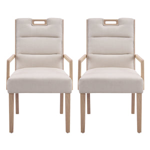 Upholstered Dining Chairs with Armrests