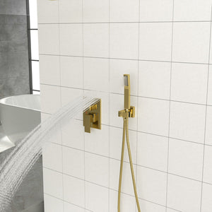 Dual Shower Head System With Ceiling Mount And Rough In Valve