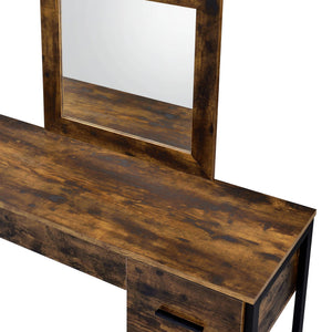Juvanth Rustic Vanity Desk Mirror - Oak