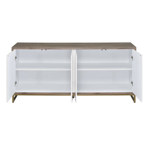 Paavan Console Cabinet - White / Champagne