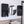 Wall Mounted Bathroom Medicine Cabinet Eak Two Doors, Two Shelves - Black
