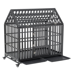 Heavy Duty Dog Crate Lockable Wheels