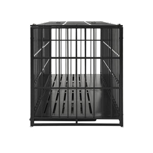 Extra Large Heavy Duty Dog Crate With Removable Pans For Dogs - Black