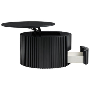 Round Lift Top Coffee Table With Hidden Storage For Living Room