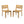 Outdoor Dining Side Chair Set of 2 - Teak Finish