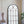 34x65.5' Arched Full-Length Mirror with Black and Gold Windowpane Design