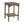 15.5x15.5x23.5' Distressed Brown Wood Side Table with Turned Spiral Legs and Lower Shelf