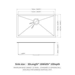Undermount Kitchen Sink With Deep Single Bowl